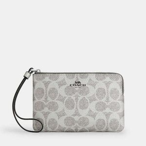 $5 Start Fri Live Shw COACH SIGNATURE LEATHER METALLIC WRISTLET NWT!